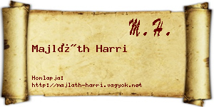 Majláth Harri névjegykártya